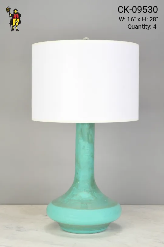 Aqua Blown Glass Table Lamp