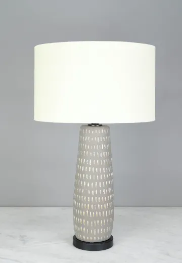 Gray Ceramic Table Lamp