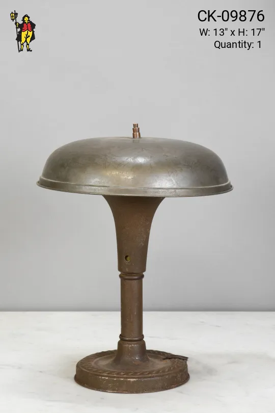Distressed Metal Shaded Table Lamp