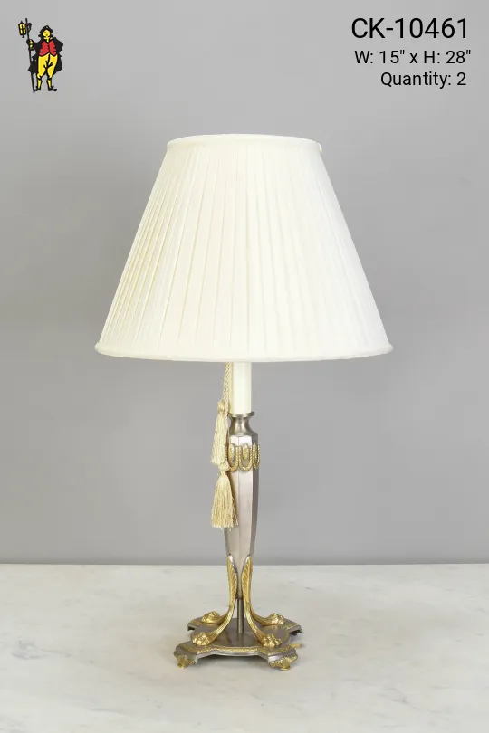 Tranditional Single Candle Table Lamp w/Hanging Tassle