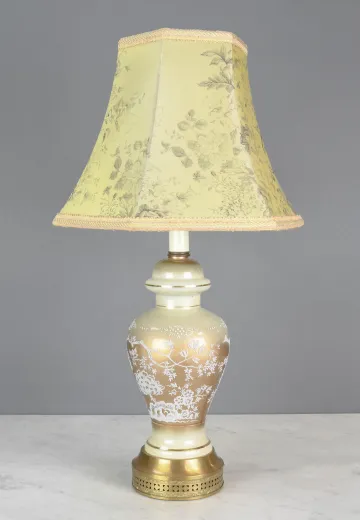 Floral Themed Ceramic Table Lamp