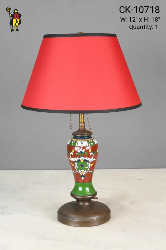 Small Painted Multicolor Table Lamp