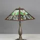 Bronze Mission Style Art Glass Shaded Table Lamp #0