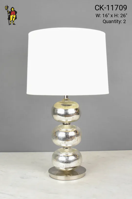 Modern Polished Nickel Table Lamp