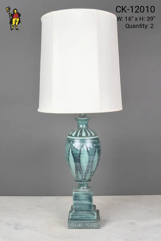 Tall Turquoise Table Lamp