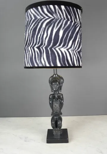 Wooden Statute Table Lamp