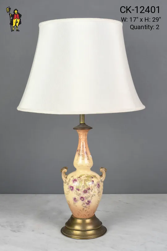 Painted Ceramic Table Lamp