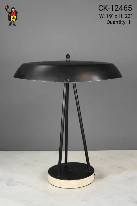 Black Metal Shaded Table Lamp