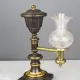 Brown & Brass Victorian Mantle Lamp #0