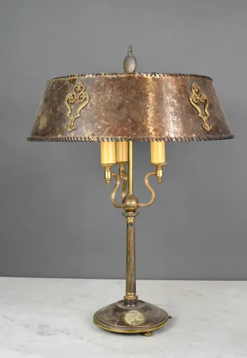 Mica Shaded Three Candle Table Lamp
