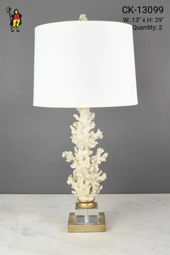 Off White "Coral" Table Lamp