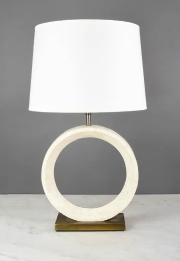 Circular "Tiled" Modern Table Lamp