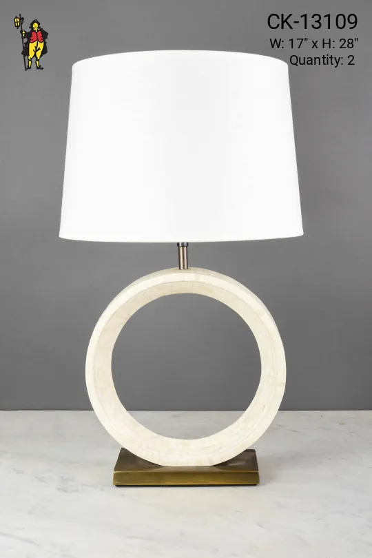 Circular "Tiled" Modern Table Lamp