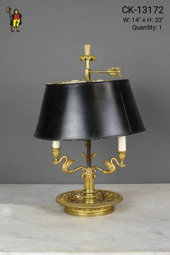 Brass Three Light Bouliette Style Table Lamp