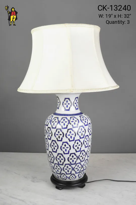 Blue & White Ceramic Table Lamp