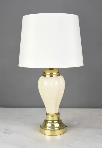 Ceramic & Brass Table Lamp