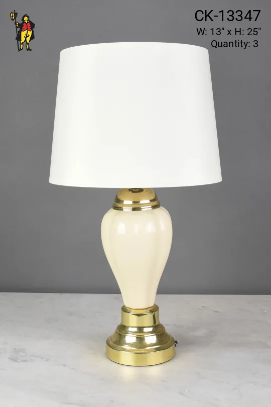 Ceramic & Brass Table Lamp