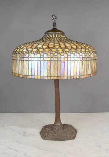 Oversize Tiffany Style Shaded Table Lamp