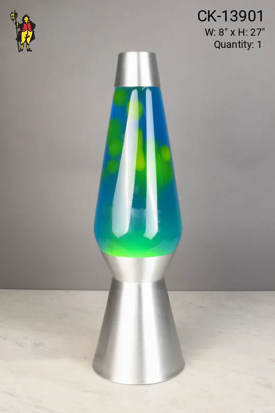 Oversize Nickel Finished Lava Lamp