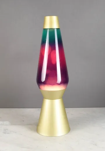 Oversize Gold Finished Lava Lamp