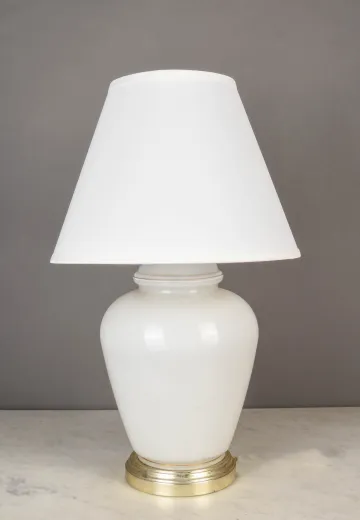 White Oversize Ceramic Table Lamp