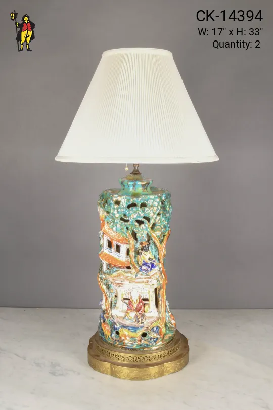 Ceramic Scene Table Lamp