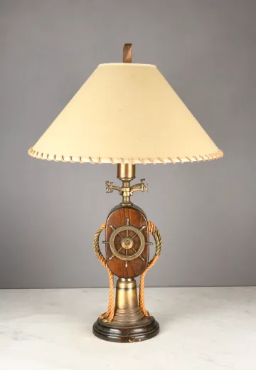 Wooden Nautical Table Lamp