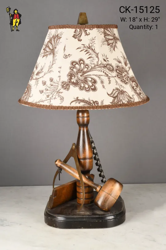 Wooden Tools Themed Table Lamp