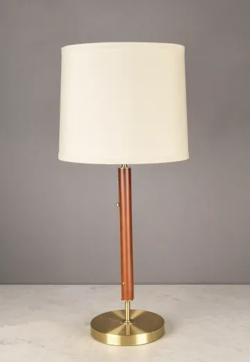 Wood & Brass Table Lamp