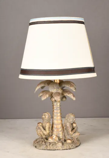 Palm Tree & Monkey Table Lamp
