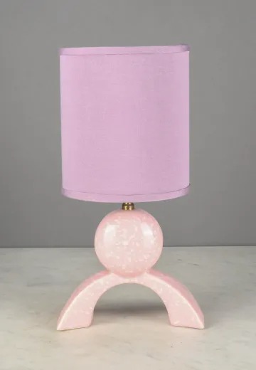 Small Pink Ceramic Table Lamp