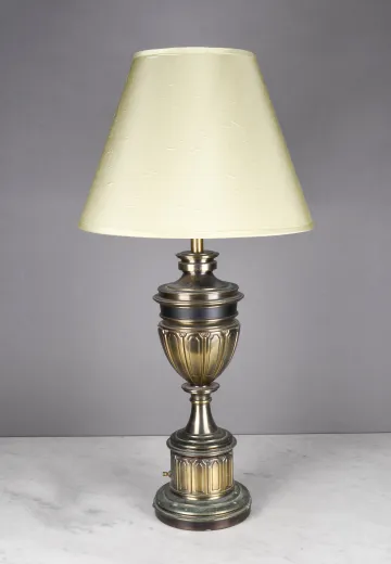 Oversize Antique Brass Mid Century Table Lamp