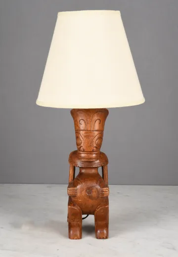 Wooden "Tiki" Table Lamp - Tiki Collection