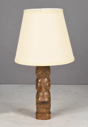Small Wooden "Tiki" Table Lamp - Tiki Collection