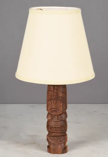 Small Wooden "Tiki" Table Lamp - Tiki Collection