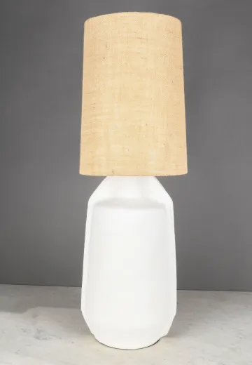 White Oversize Ceramic Table Lamp
