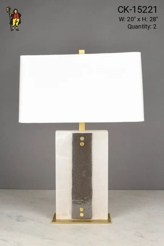 Marble & Glass Table Lamp