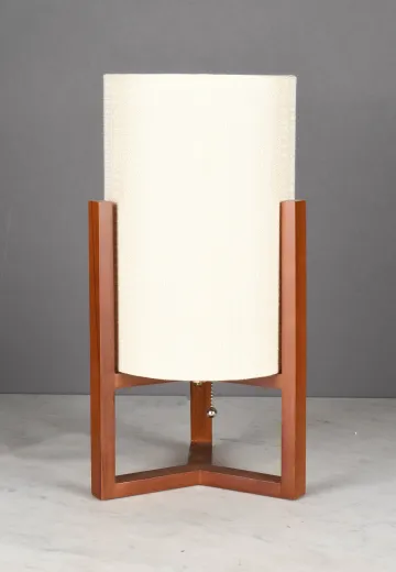 Wood & Fabric Shaded Decorative Table Lamp