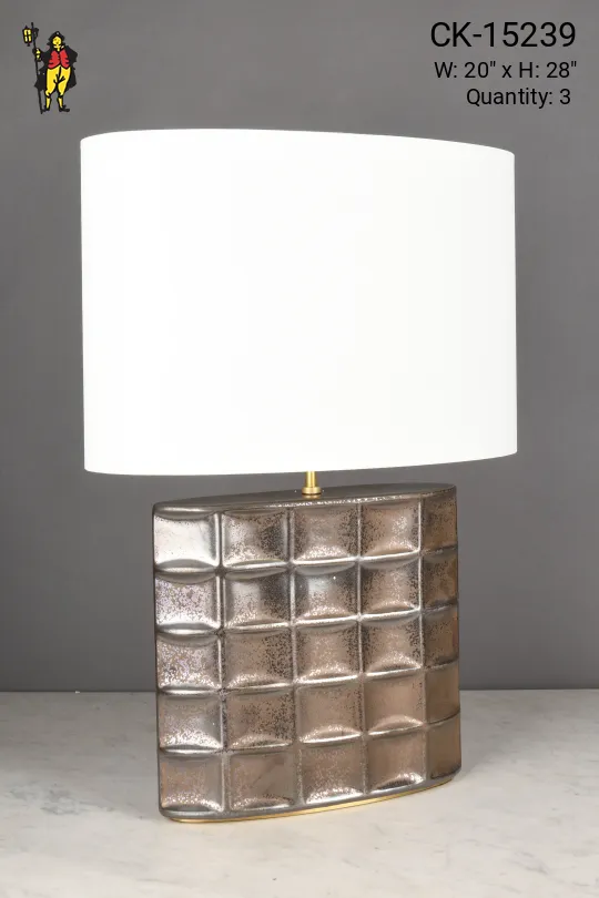 Ceramic Oversize Rectangular Table Lamp
