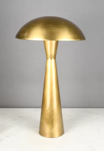 Brass Metal Shaded Oversize Table Lamp