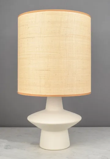 White Ceramic Modern Table Lamp