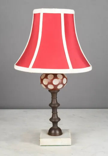 Red & White Polka Dot Table Lamp