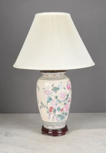 Floral Painted Ceramic Table Lamp