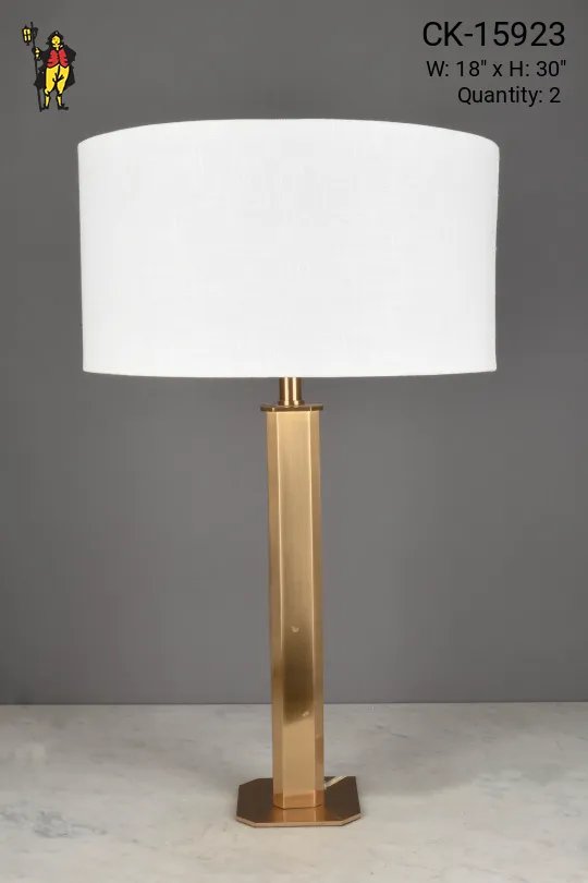 Satin Brass Table Lamp