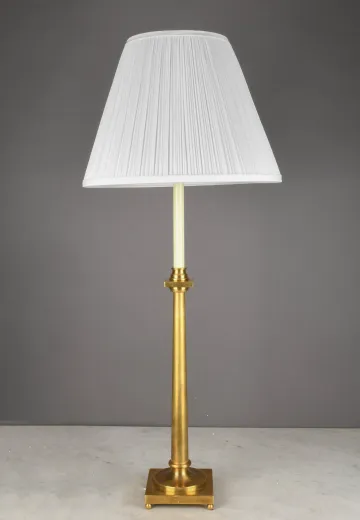 Tall Brass Single Candle Table Lamp