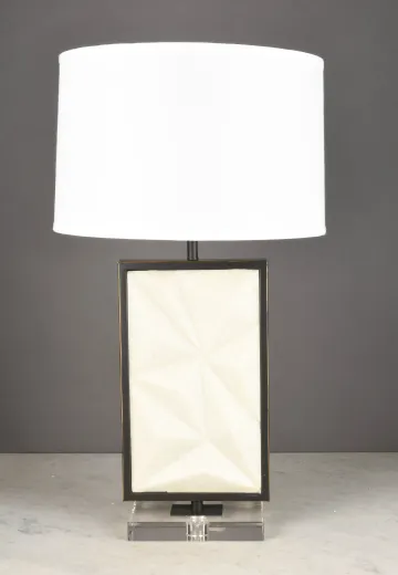 White & Black Abstract Table Lamp