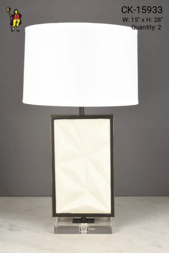 White & Black Abstract Table Lamp