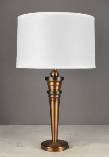 Antique Brass & Black Table Lamp