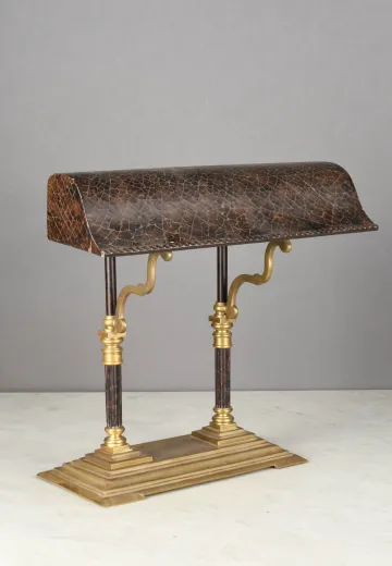 Bronze Metal Shaded Desk Lamp