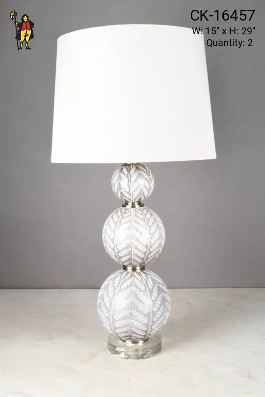 Painted Glass Traditional Table Lamp